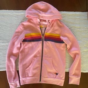 Aviator Nation 5 Stipe Zip up Hoodie